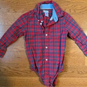 Carter's Red/Green Plaid Toddler Shirt